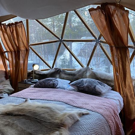 Aurora Igloo Fireplace-Heated Tents In A Secret Forest With Private Jacuzzi And Shared Sauna Bathroom And Dog Friendly Rovaniemi Exterior photo