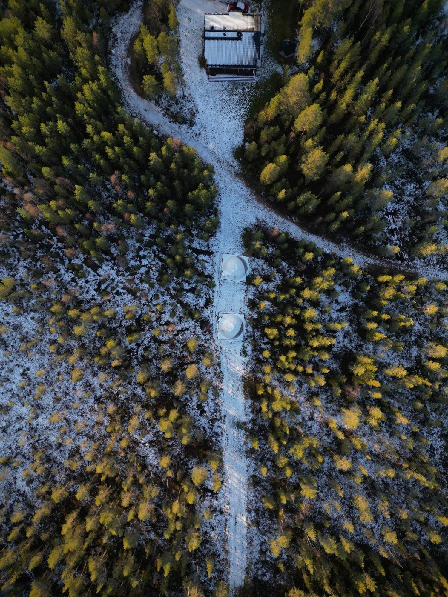 Aurora Igloo Fireplace-Heated Tents In A Secret Forest With Private Jacuzzi And Shared Sauna Bathroom And Dog Friendly Rovaniemi Exterior photo